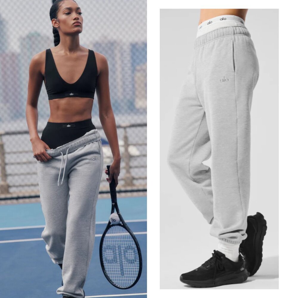 Alo Yoga Accolade Jogger Sweatpants Heather Grey Small - NEW
